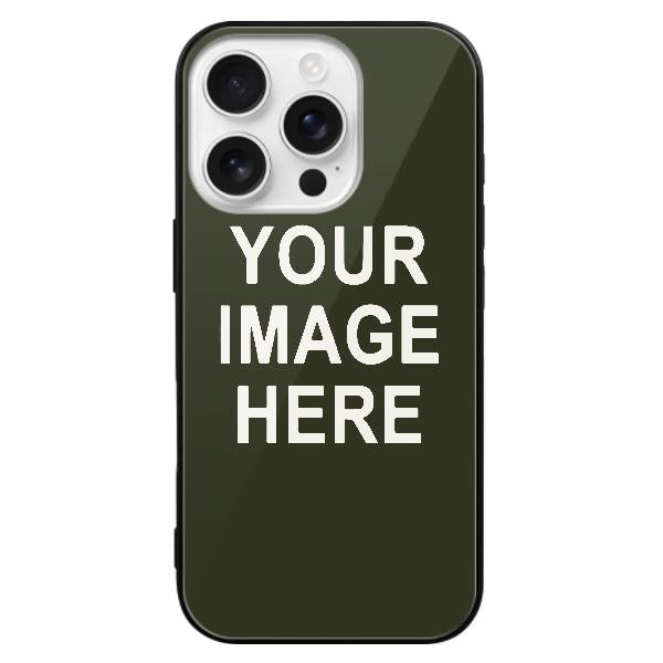 Custodia per telefono personalizzata color oliva scuro e bianco