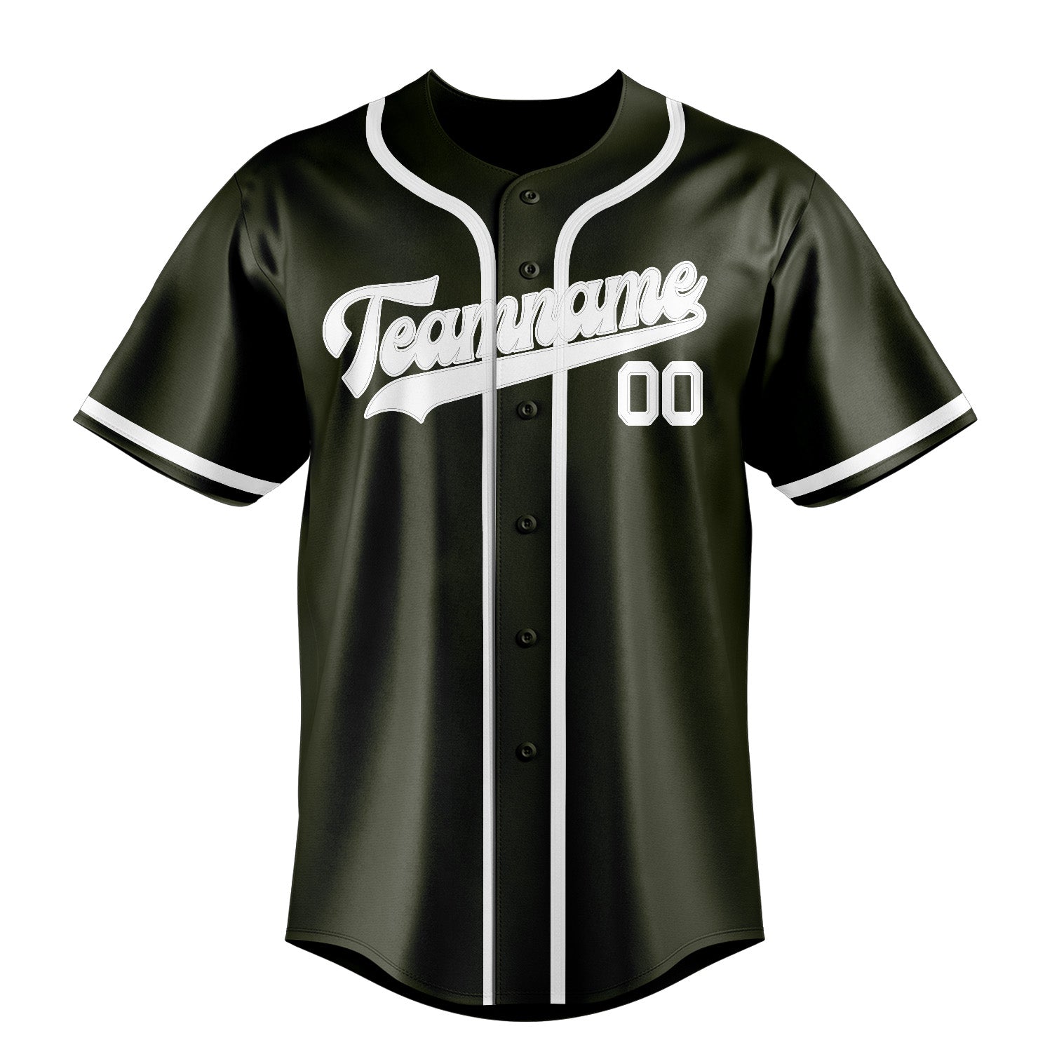 Benutzerdefiniertes Professionelles Dunkles Oliv Weiß Baseballtrikot
