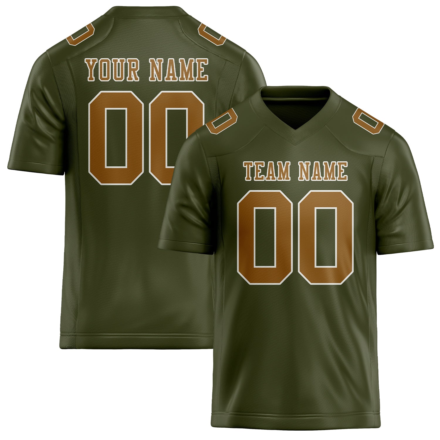 Maßgeschneidertes Professionelles Dunkles Oliv Khaki Rugbytrikot