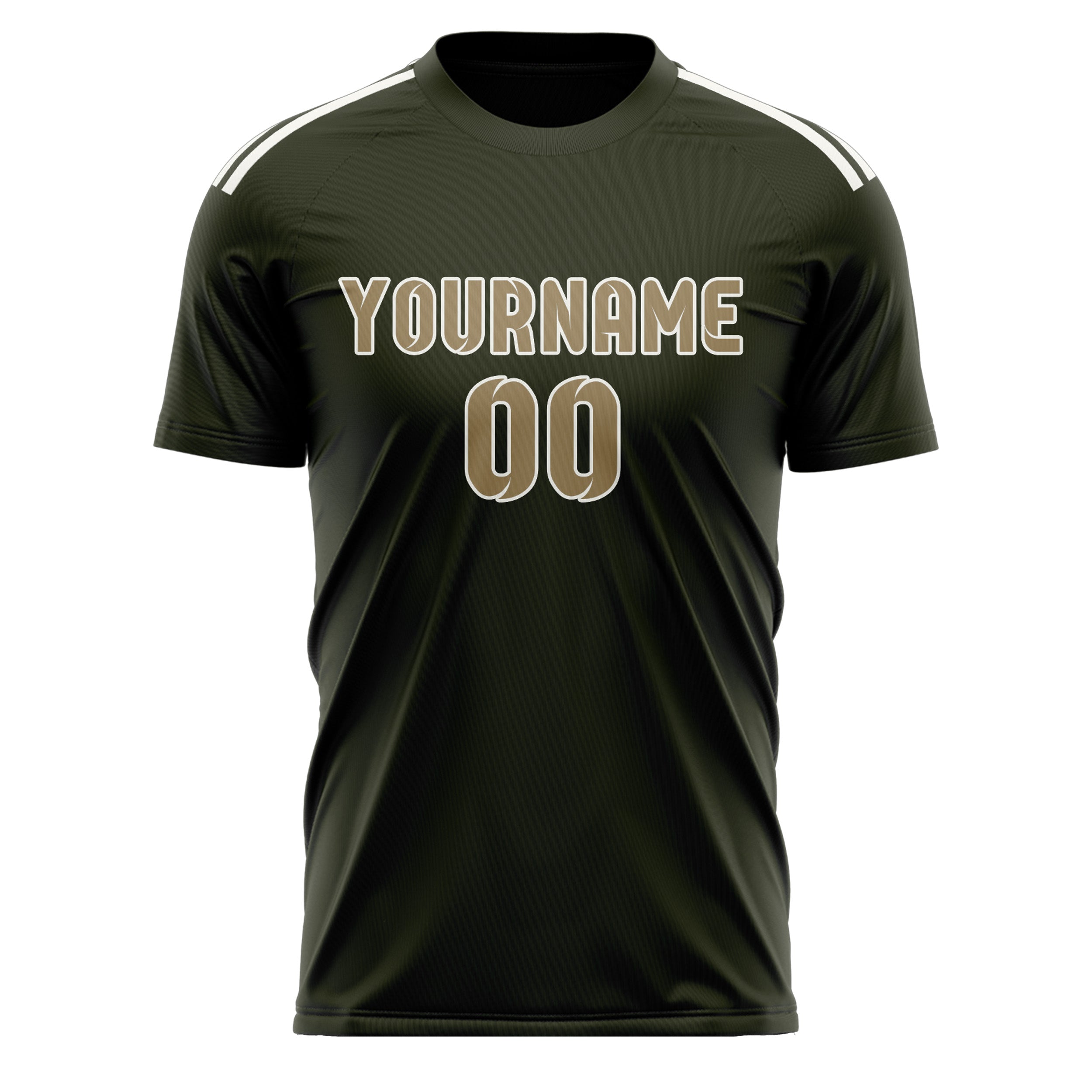 Benutzerdefiniertes Professionelles Dunkles Oliv Hellkhaki Fußballtrikot