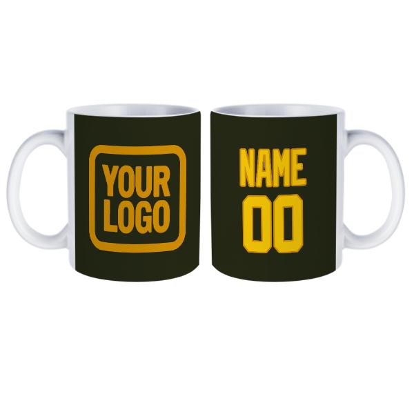 Tazza personalizzata color oro oliva scuro