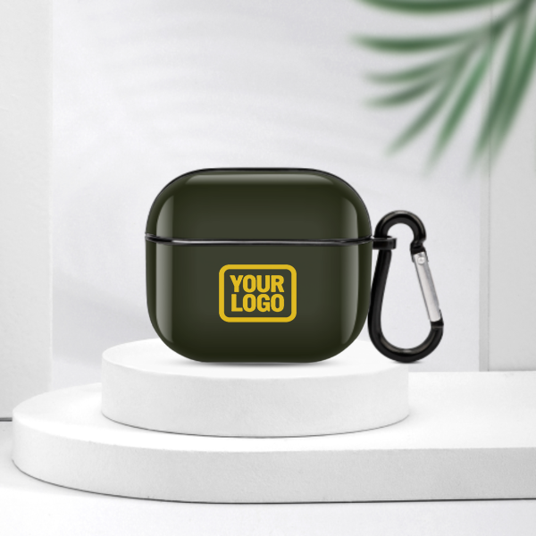 Maßgeschneidertes Dunkles Oliv Gold AirPods-Hülle (3. Generation)