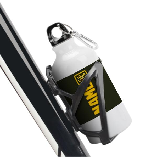 Maßgeschneidertes Dunkles Oliv Gold Sportflasche