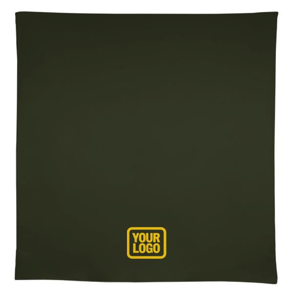 Tovaglia quadrata personalizzata color giallo oliva scuro