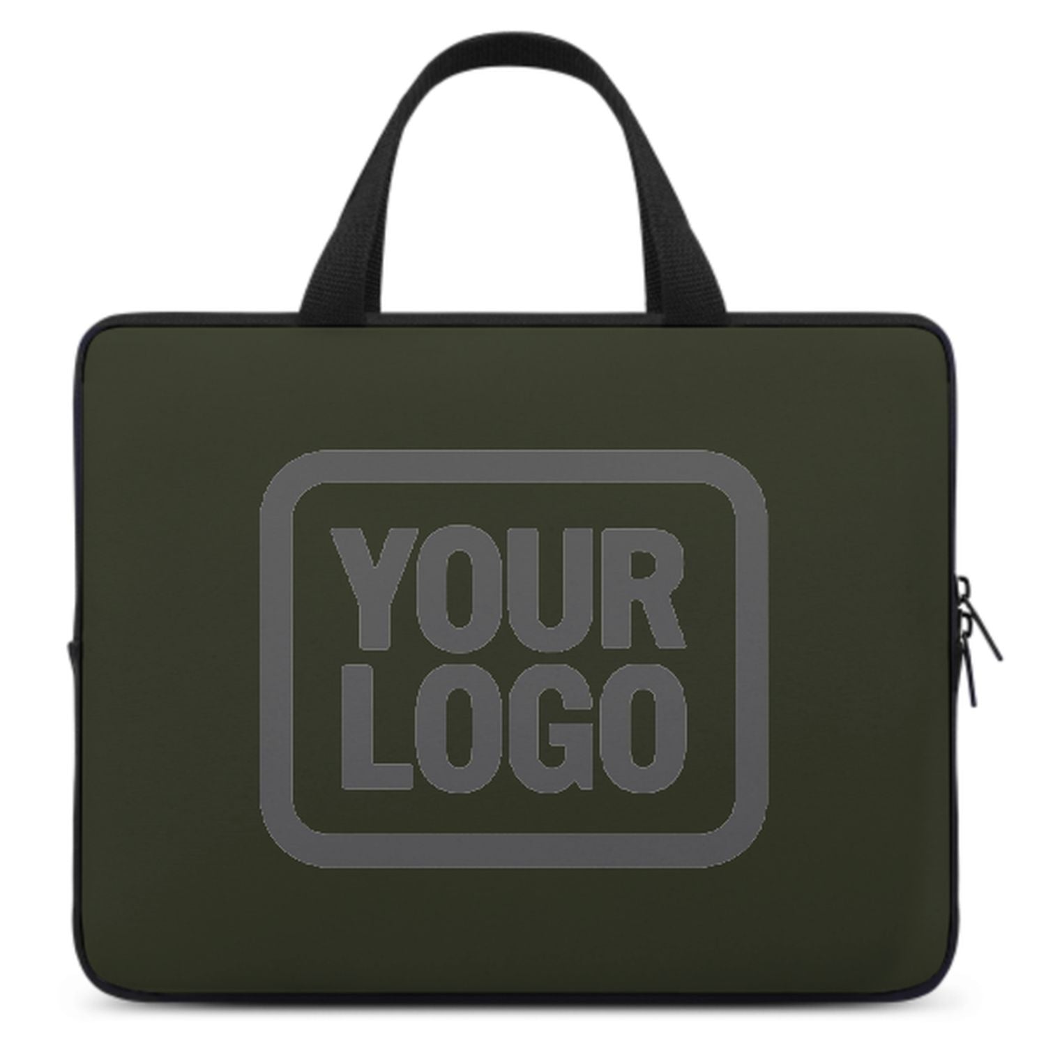 Maßgeschneidertes Dunkles Oliv Dark Grey Laptop Tasche