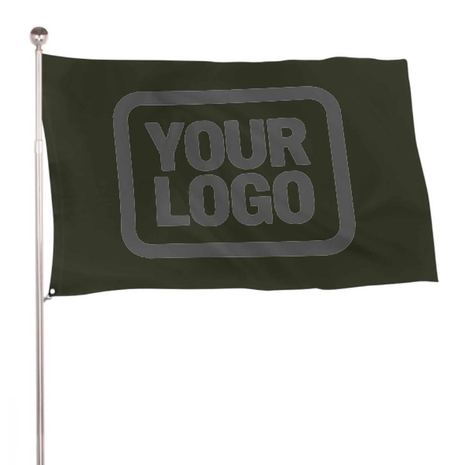 Maßgeschneidertes Dunkles Oliv Dunkelgrau Flagge