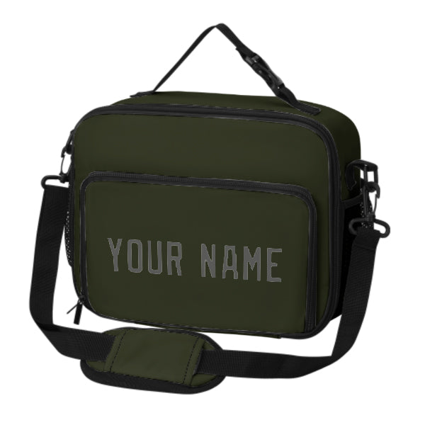 Maßgeschneidertes Dunkles Oliv Dark Grey Lunch-Tasche