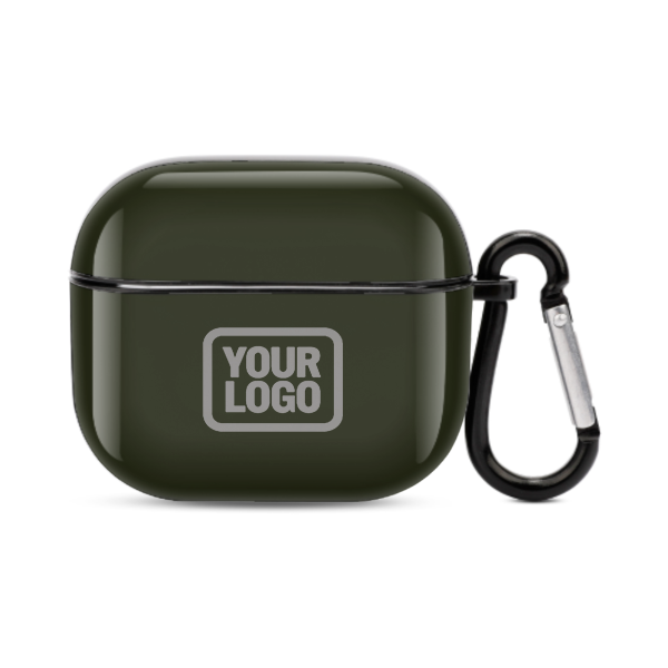 Maßgeschneidertes Dunkles Oliv Grau AirPods-Hülle (3. Generation)