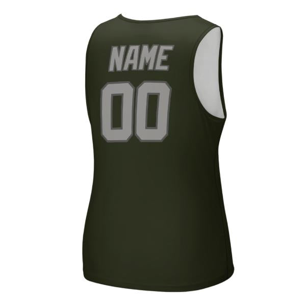 Maßgeschneidertes Dunkles Oliv Grau Herren Tanktop