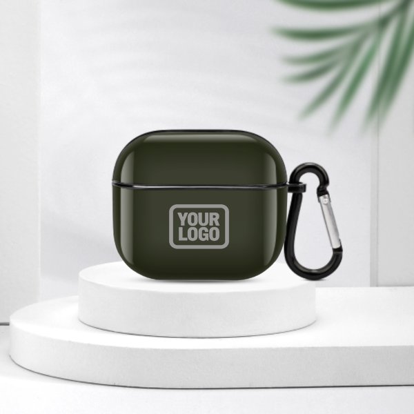 Maßgeschneidertes Dunkles Oliv Grau AirPods-Hülle (3. Generation)
