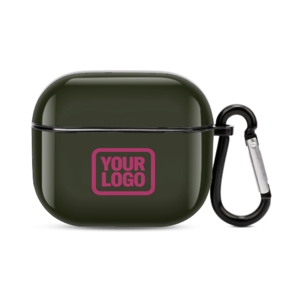 Maßgeschneidertes Dunkles Oliv Rosarot AirPods-Hülle (3. Generation)