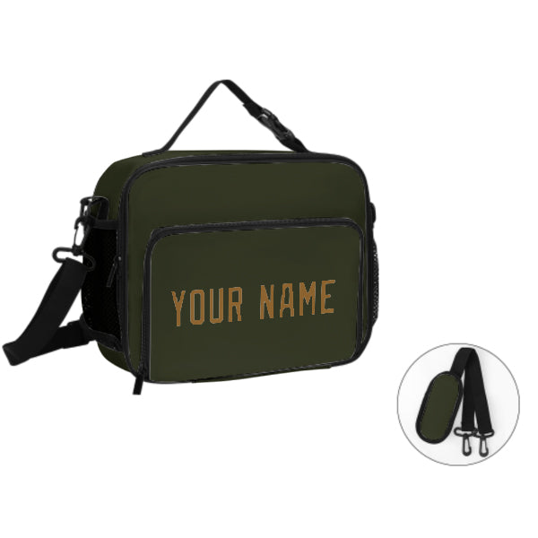 Maßgeschneidertes Dunkles Oliv Khaki Lunch-Tasche