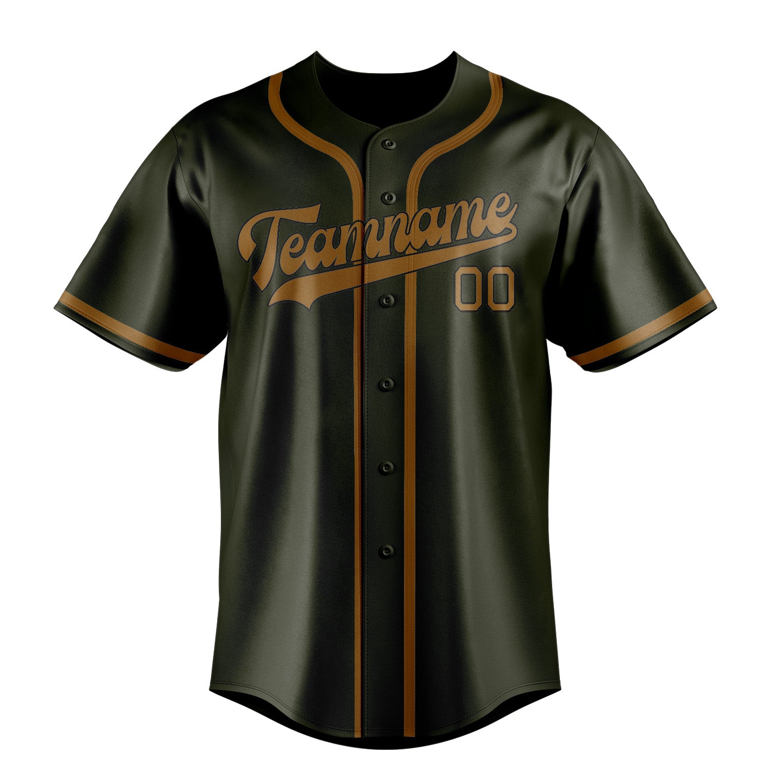 Benutzerdefiniertes Professionelles Dunkles Oliv Khaki Baseballtrikot