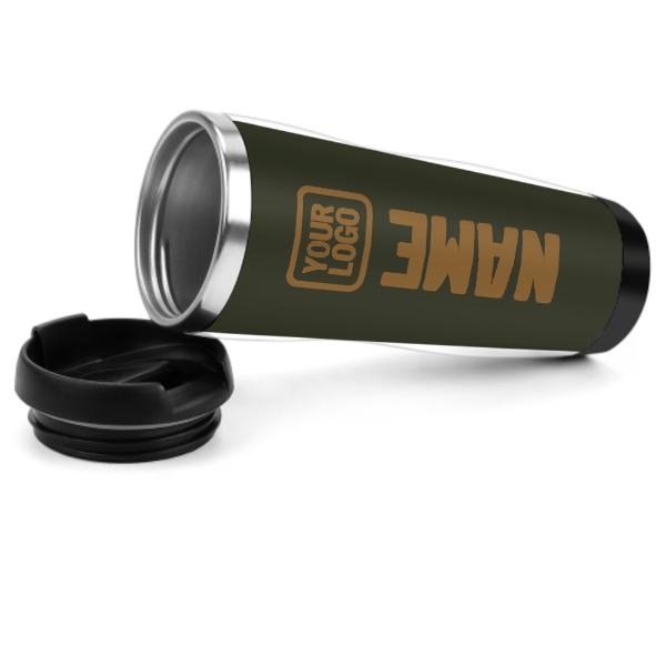 Maßgeschneidertes Dunkles Oliv Khaki Edelstahlbecher
