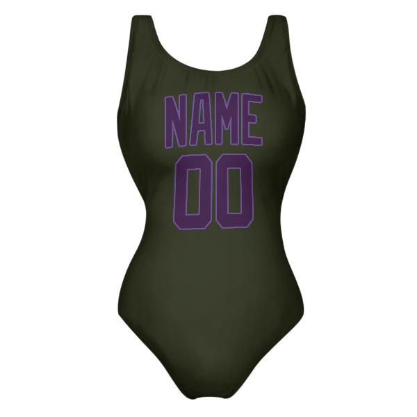 Maillot de bain violet olive foncé sur mesure