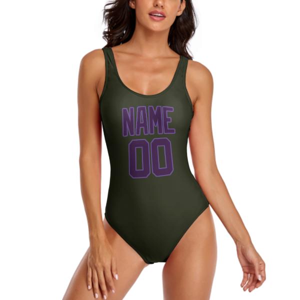 Maillot de bain violet olive foncé sur mesure
