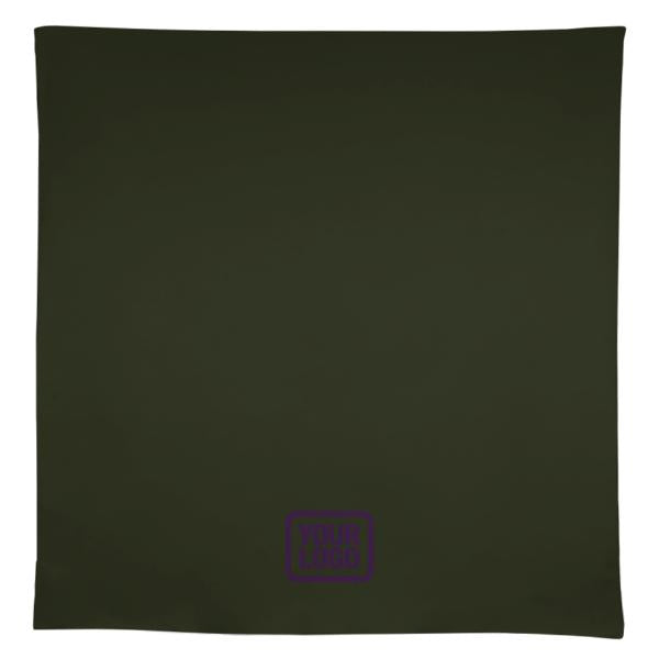 Tovaglia quadrata personalizzata color oliva scuro e lavanda