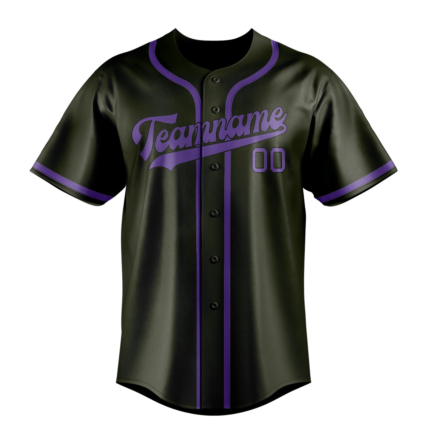 Benutzerdefiniertes Professionelles Dunkles Oliv Lavendel Baseballtrikot