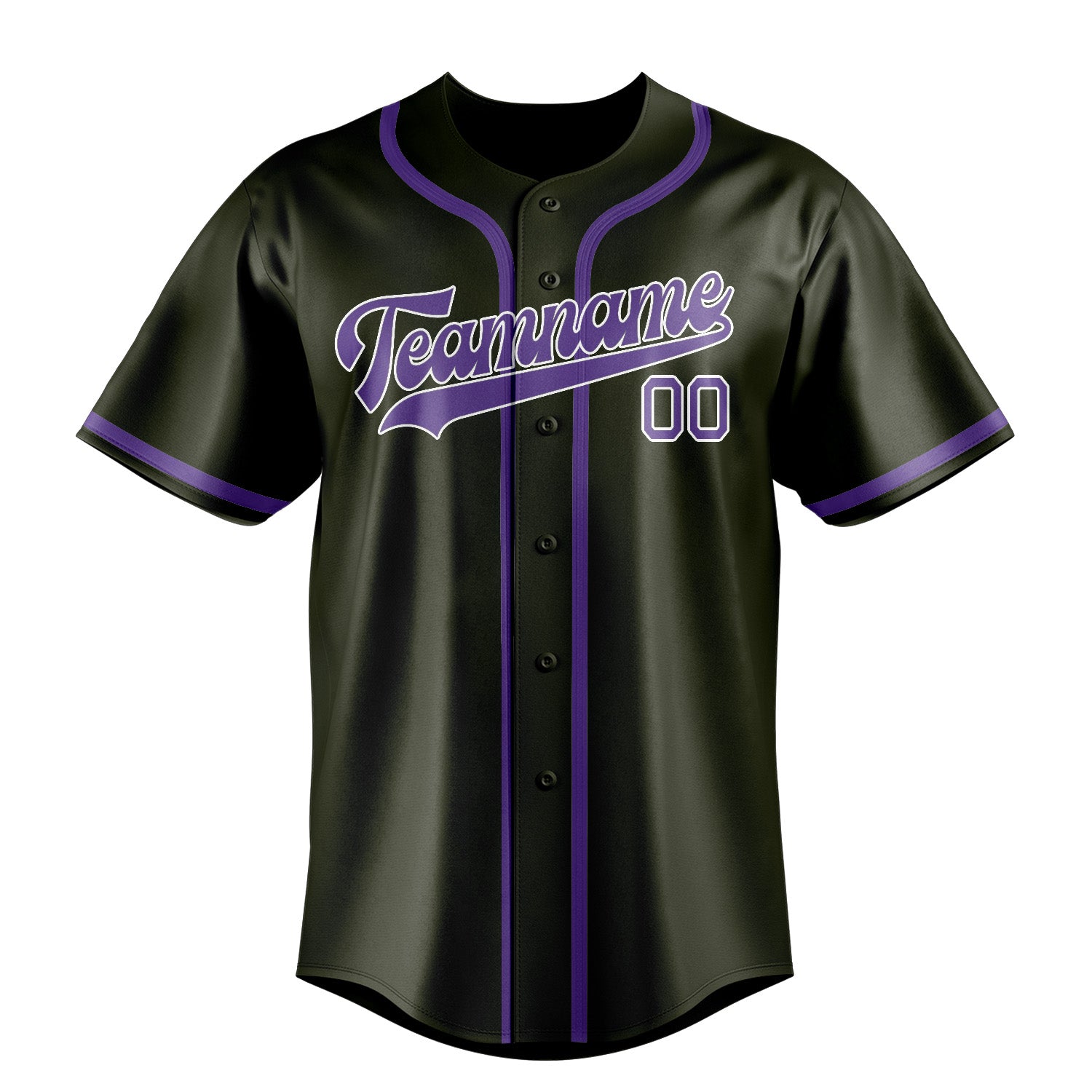 Benutzerdefiniertes Professionelles Dunkles Oliv Lavendel Baseballtrikot
