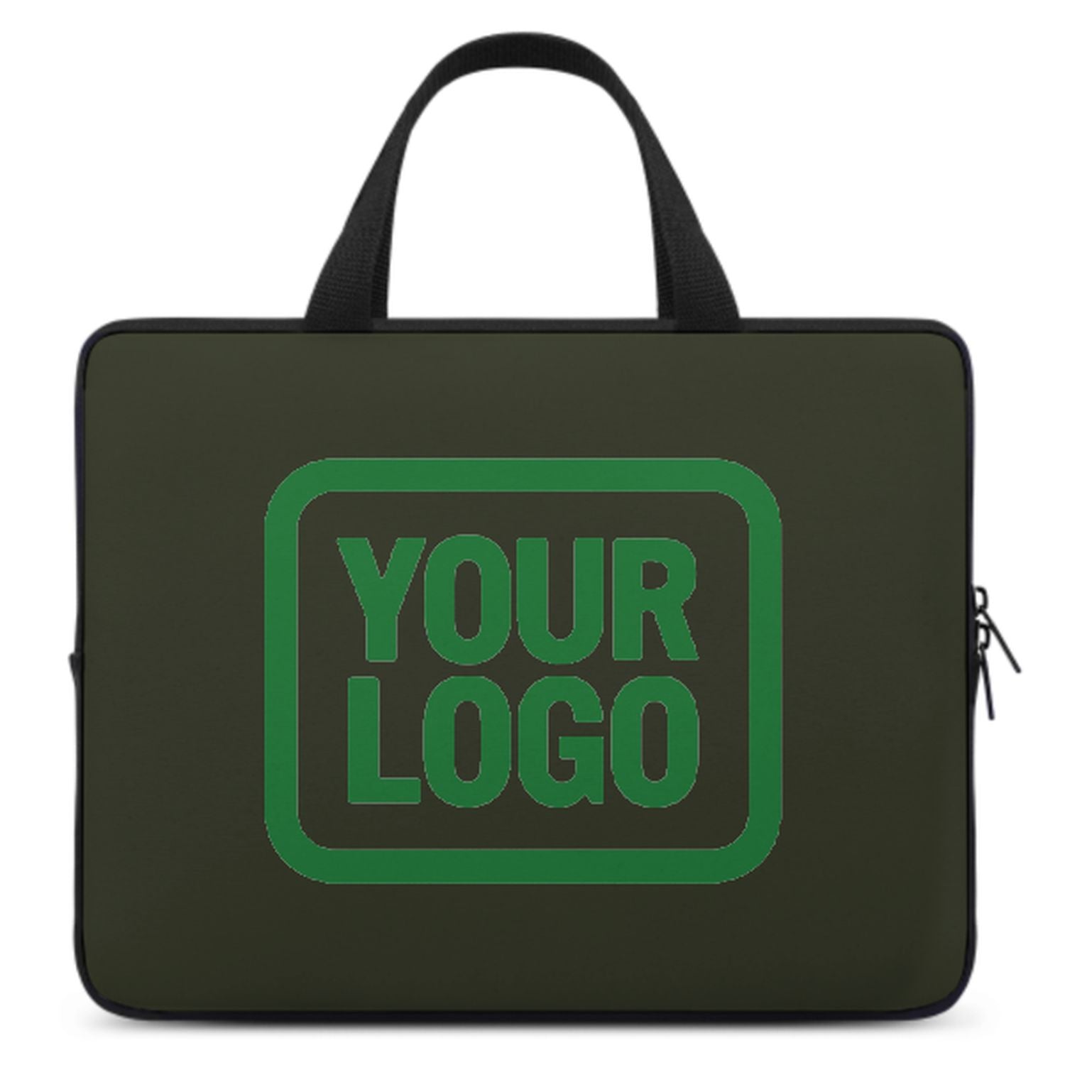 Maßgeschneidertes Dunkles Oliv Emerald Green Laptop Tasche