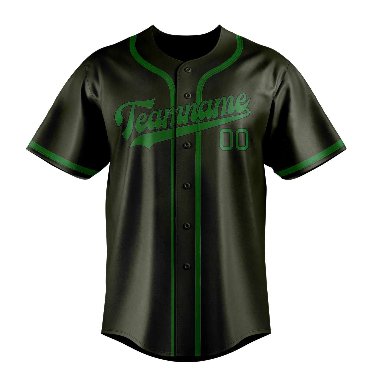 Benutzerdefiniertes Professionelles Dunkles Oliv Smaragdgrün Baseballtrikot