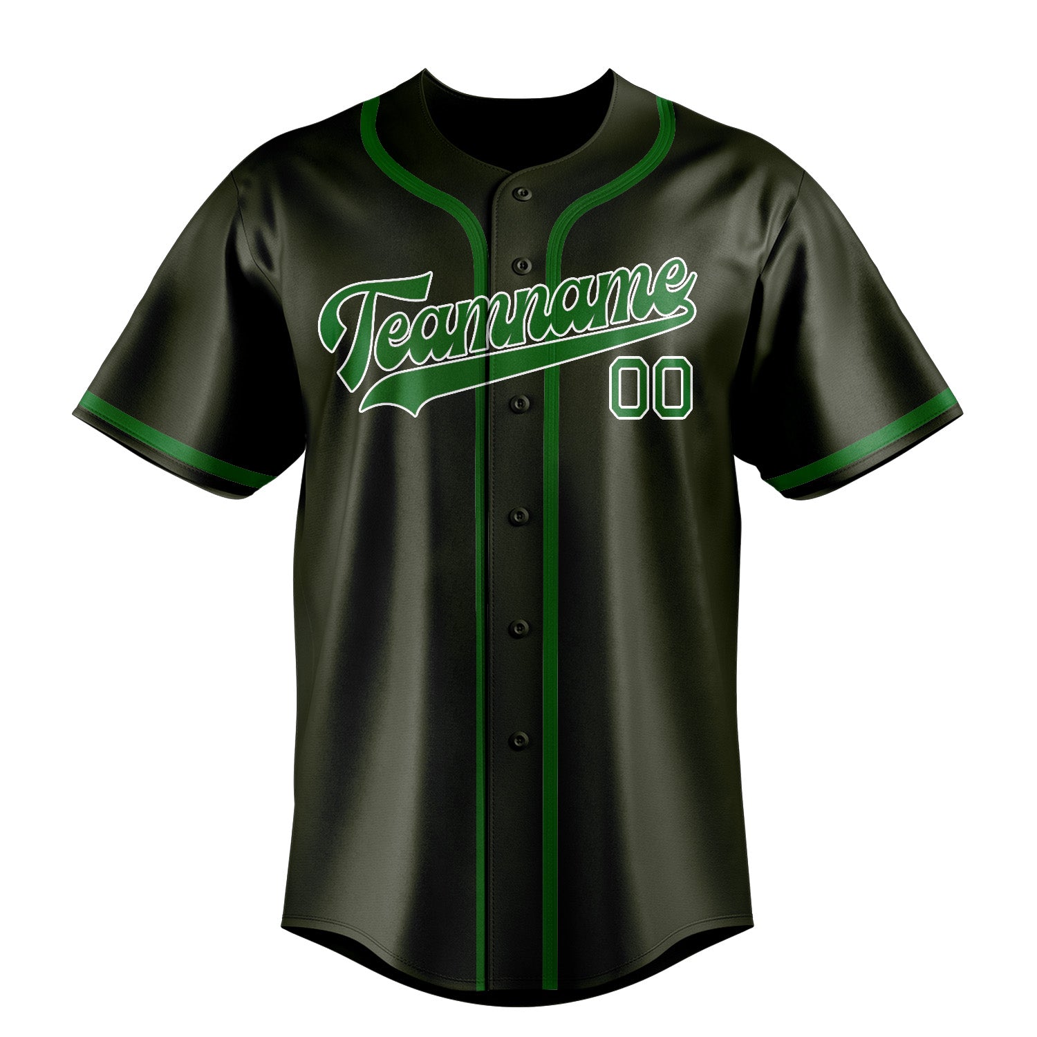 Benutzerdefiniertes Professionelles Dunkles Oliv Smaragdgrün Baseballtrikot