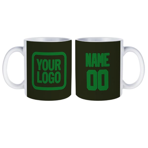Tazza personalizzata verde oliva scuro smeraldo