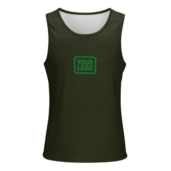 Maßgeschneidertes Dunkles Oliv Smaragdgrün Herren Tanktop