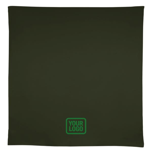 Tovaglia quadrata verde smeraldo oliva scuro su misura