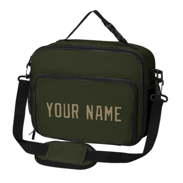 Maßgeschneidertes Dunkles Oliv Light Khaki Lunch-Tasche