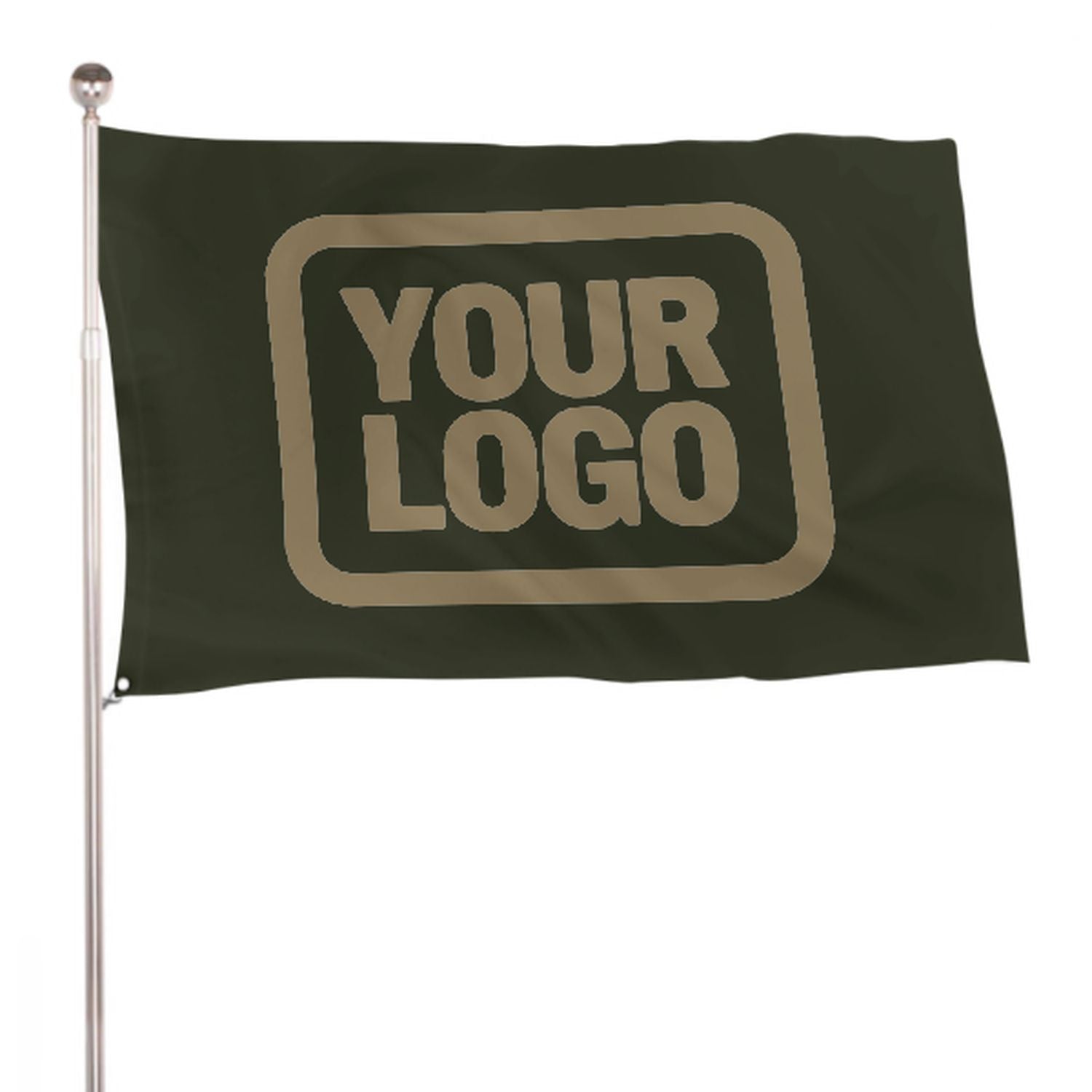 Maßgeschneidertes Dunkles Oliv Hellkhaki Flagge