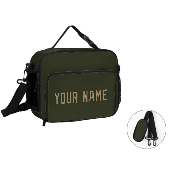 Maßgeschneidertes Dunkles Oliv Light Khaki Lunch-Tasche