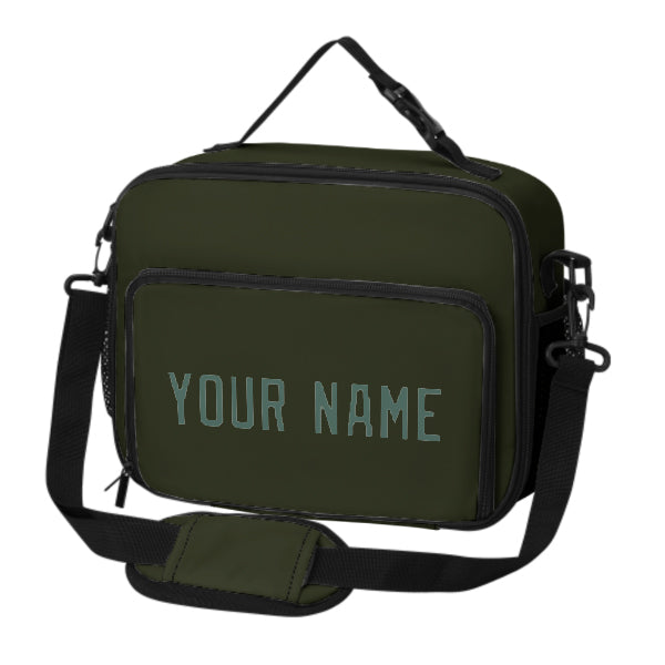 Maßgeschneidertes Dunkles Oliv Blue Green Lunch-Tasche