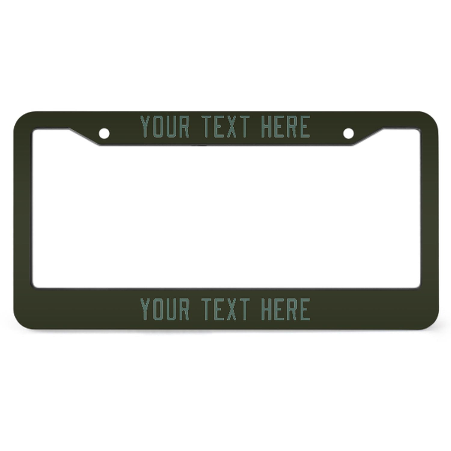 Cornice per targa personalizzata verde oliva scuro