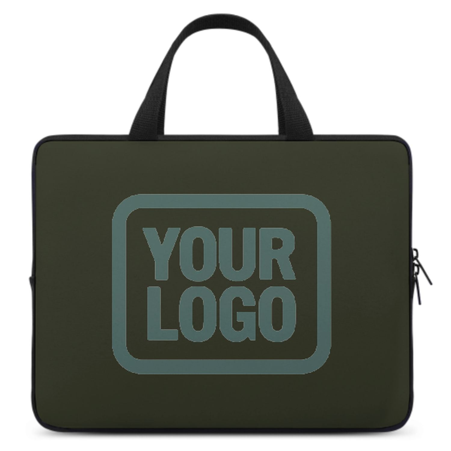 Maßgeschneidertes Dunkles Oliv Blue Green Laptop Tasche