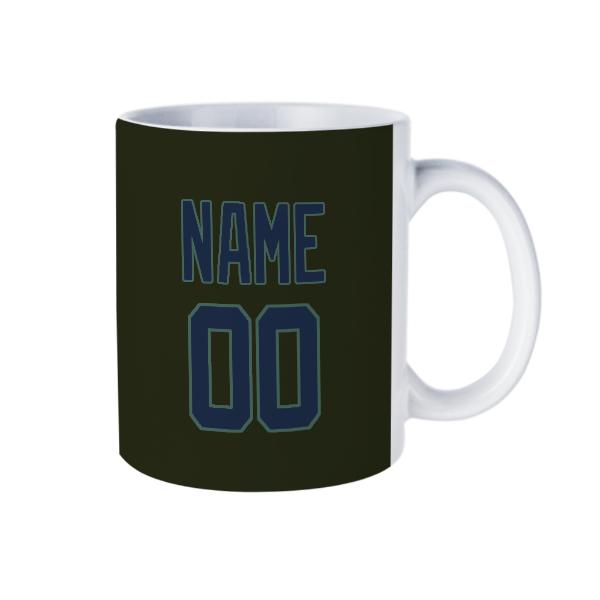 Tazza personalizzata verde oliva scuro blu navy