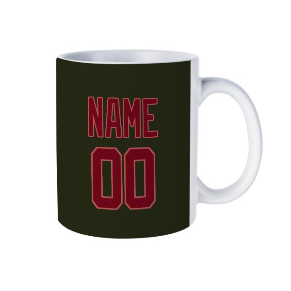 Tazza personalizzata color oliva scuro cremisi