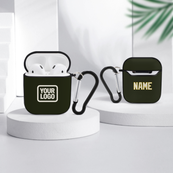 Maßgeschneidertes Dunkles Oliv Beige AirPods-Hülle