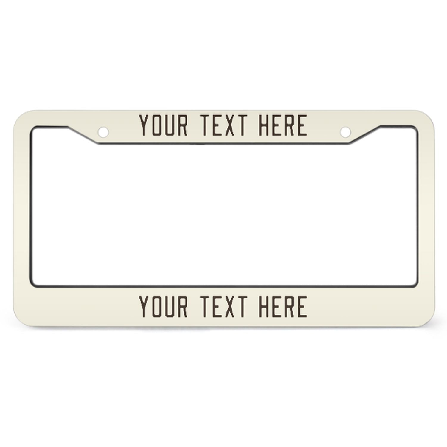 Cornice per targa beige-marrone personalizzata