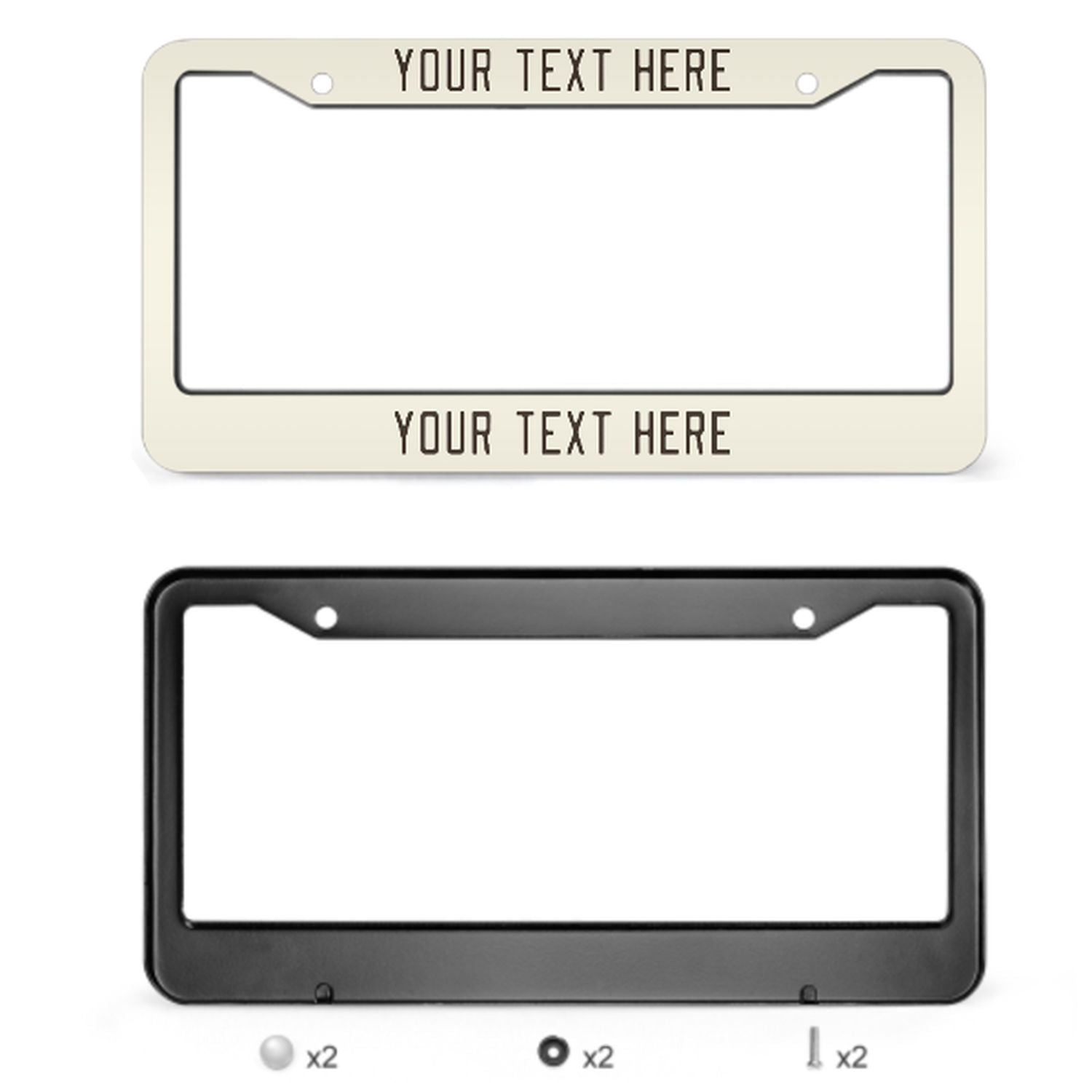 Cornice per targa beige-marrone personalizzata