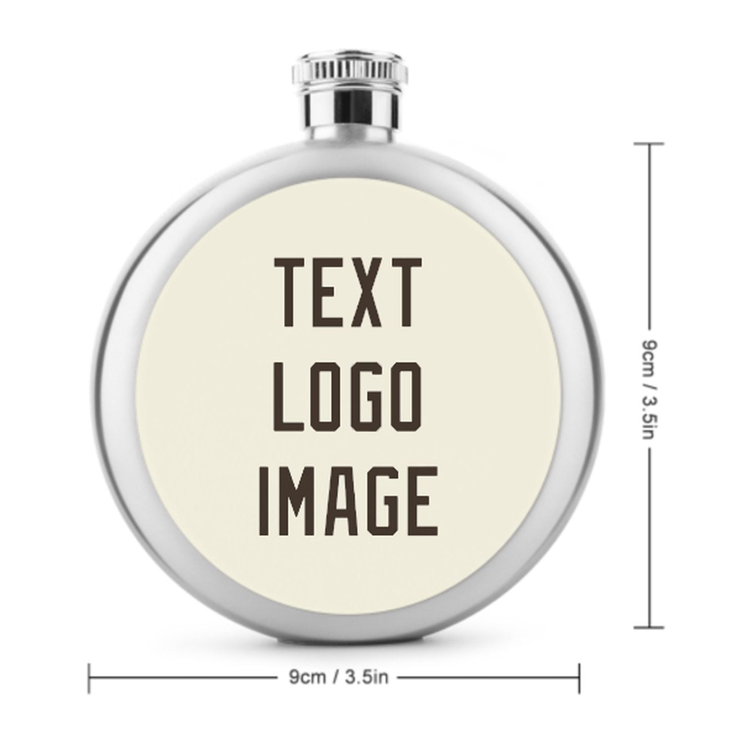 Maßgeschneidertes Beige Braun Flachmann