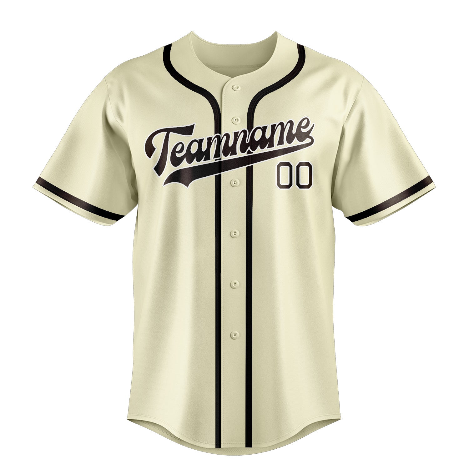 Benutzerdefiniertes Professionelles Beige Braun Baseballtrikot