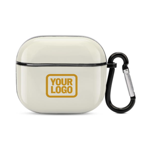 Maßgeschneidertes Beige Gelb AirPods-Hülle (3. Generation)