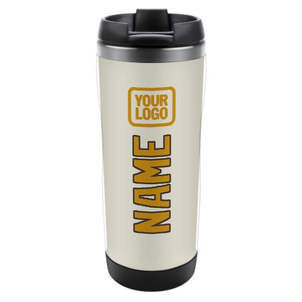 Tazza personalizzata in acciaio inossidabile beige giallo
