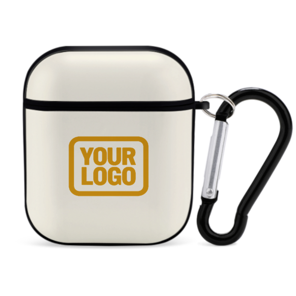 Maßgeschneidertes Beige Gelb AirPods-Hülle