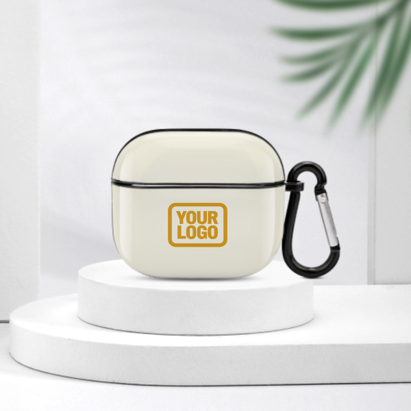 Maßgeschneidertes Beige Gelb AirPods-Hülle (3. Generation)