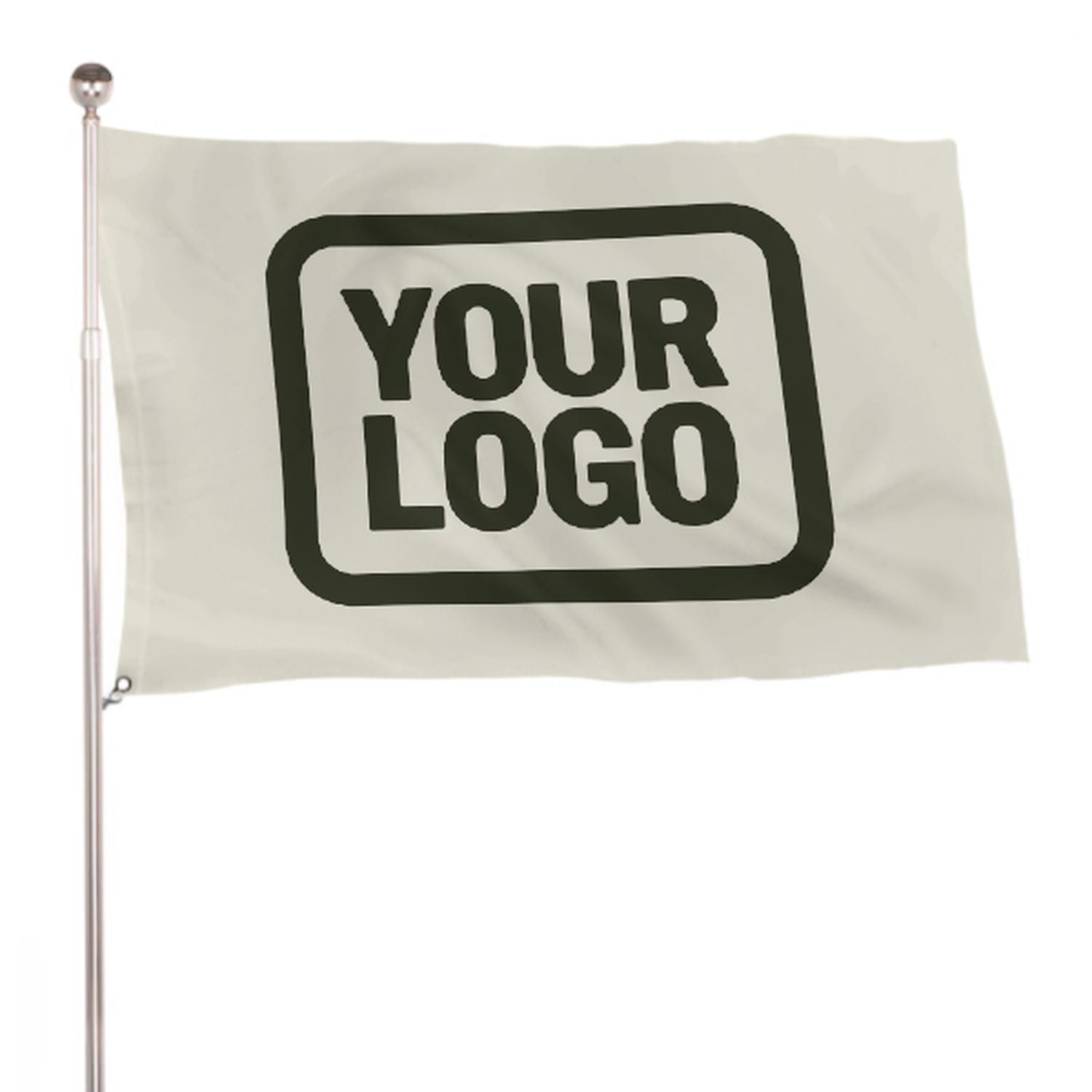 Maßgeschneidertes Beige Dunkles Oliv Flagge