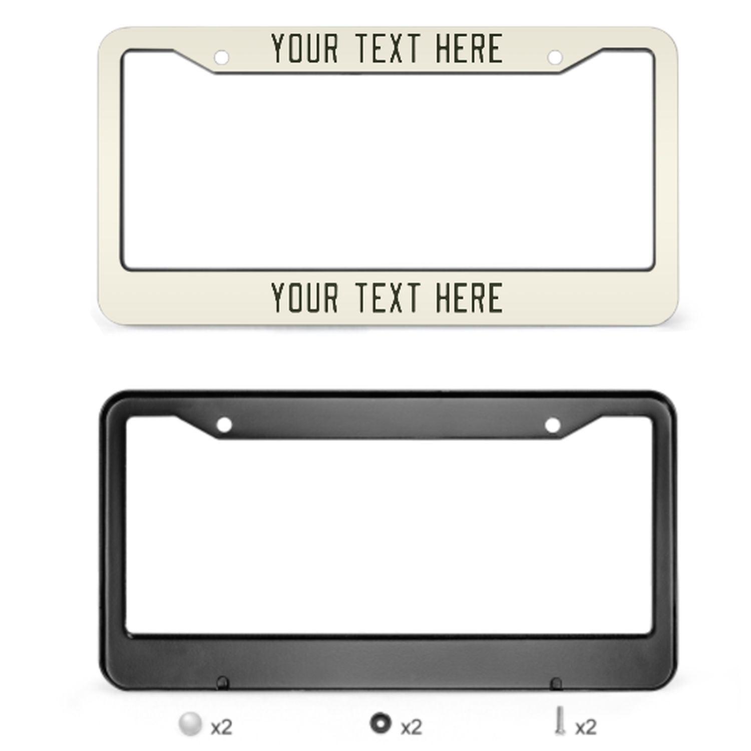 Cornice per targa personalizzata beige scuro oliva