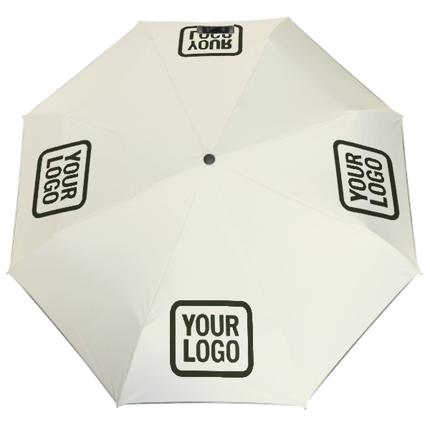 Maßgeschneidertes Beige Dunkles Oliv Automatik-Regenschirm