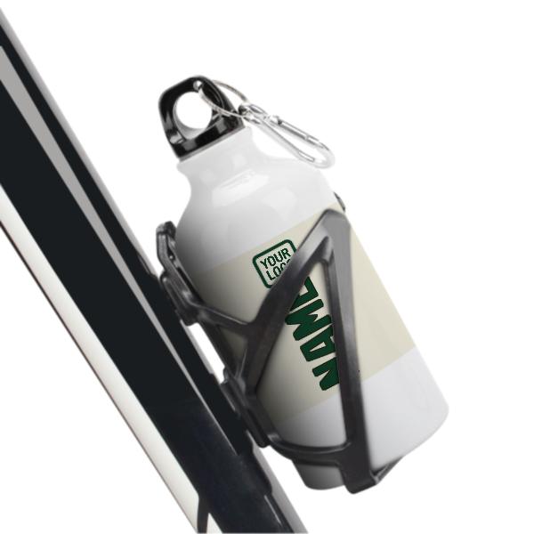 Maßgeschneidertes Beige Moosgrün Sportflasche